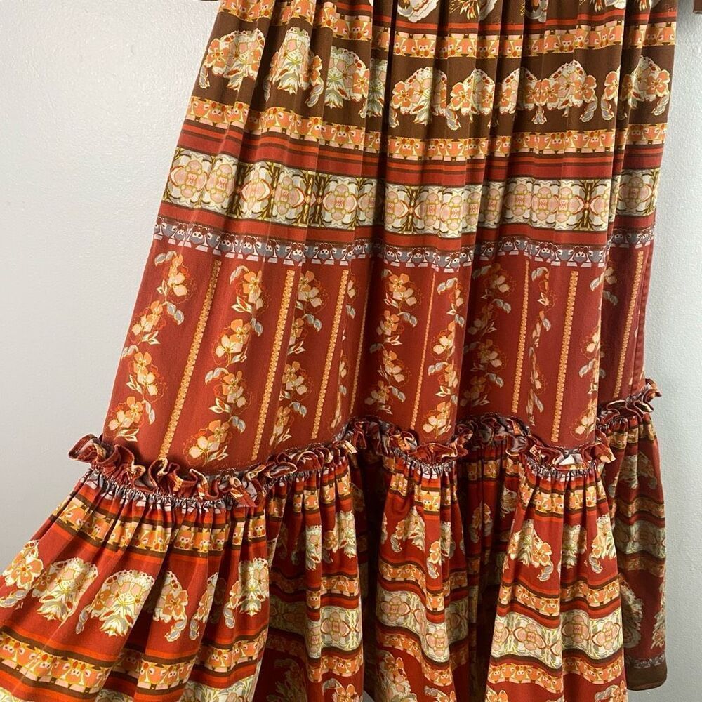 Cara Cara Brown and Red Midi Dress - Picture 12 of 14